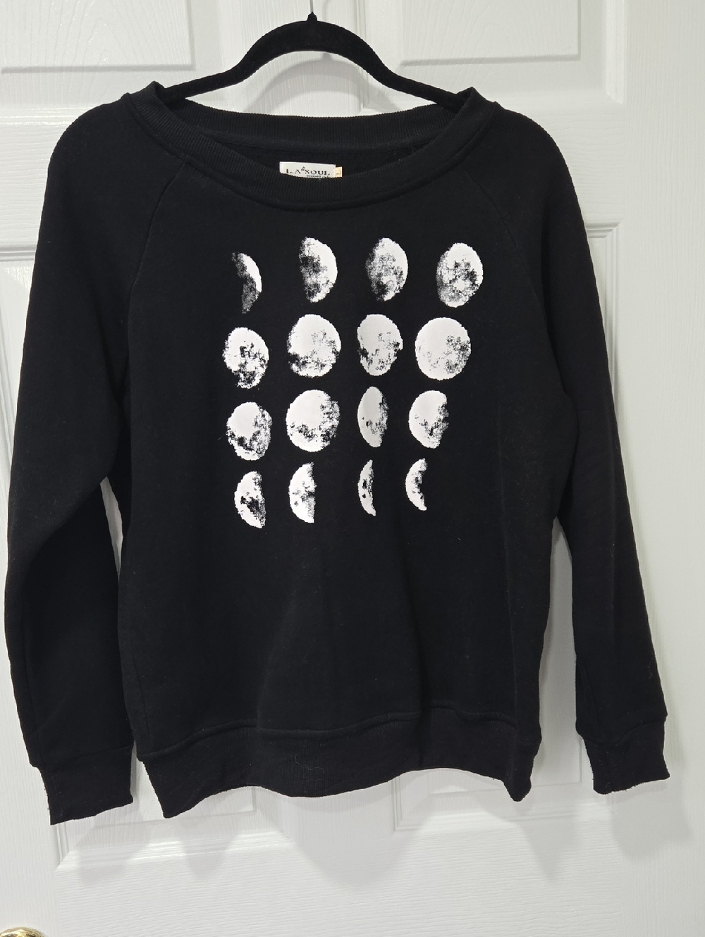 Black Moon Phase Graphic Crewneck Sweatshirt by